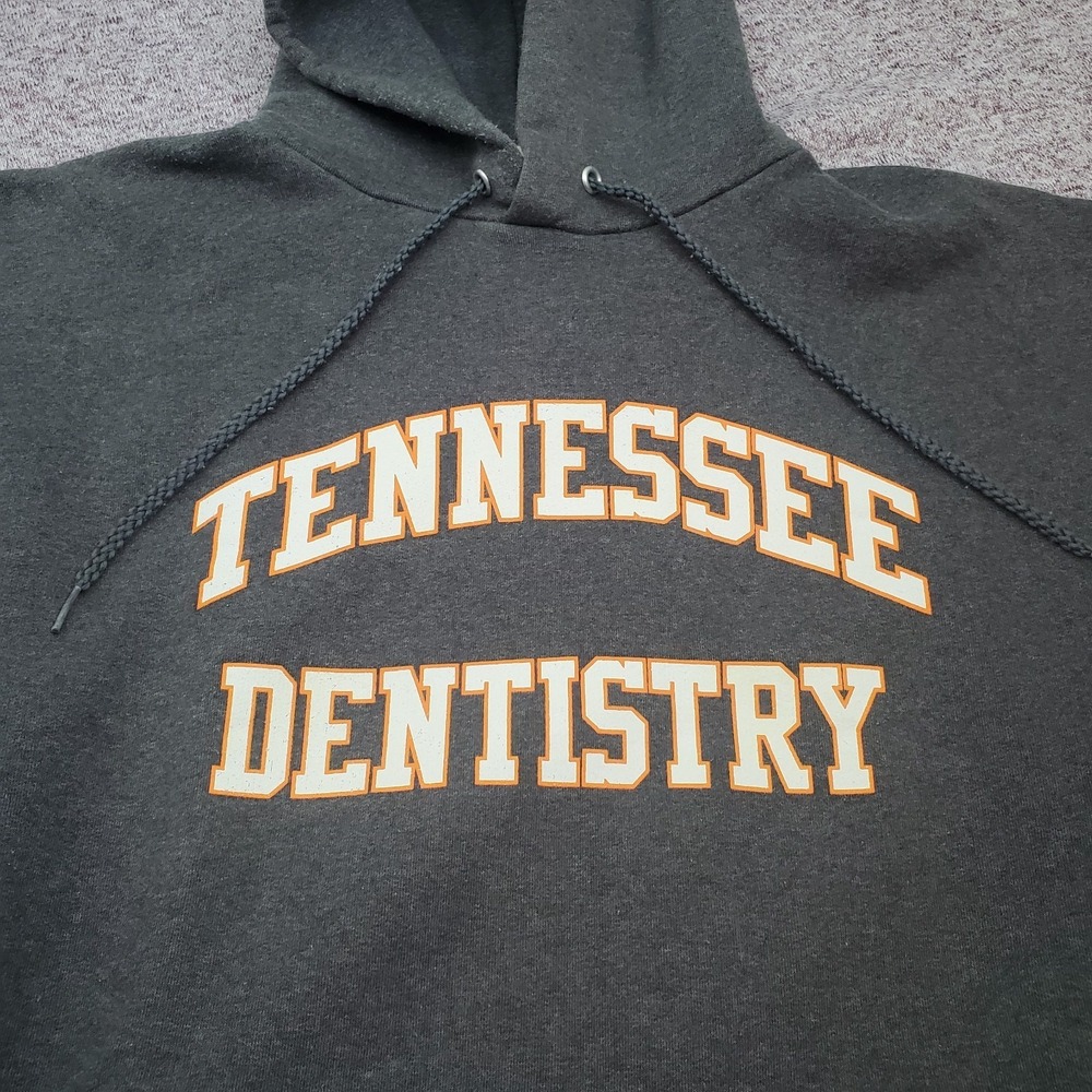 Tennessee Dentistry Dental Volunteers Vols Hoodie Sweatshirt Size Large Gray